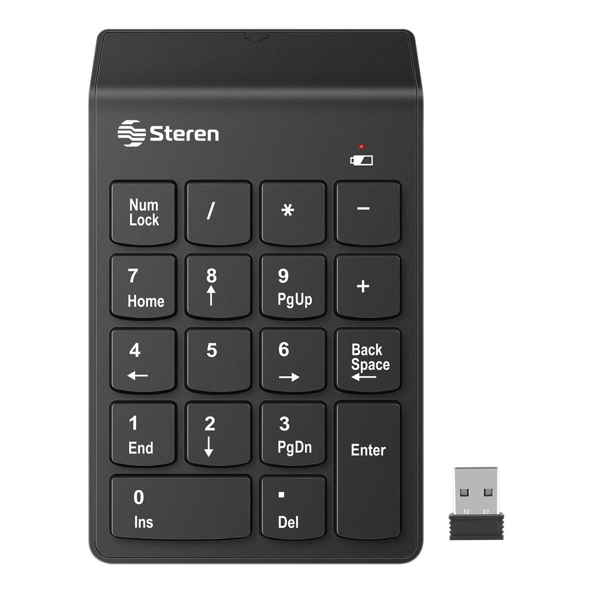 Teclado Numerico Inalambrico Blanco Compacto y Ergono