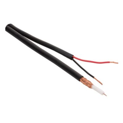 Cable coaxial siamés RG59U, 95% malla de cobre sin estañar