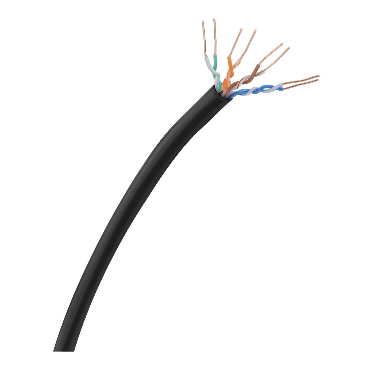 Afirmar Estable Popa Cable UTP CAT 5e para intemperie, negro Steren Tienda e