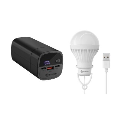 Power Bank 15,000 mAh QC/PD65W + GRATIS Foco LED USB