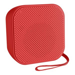 Mini Parlante Bluetooth* con reproductor microSD color rojo