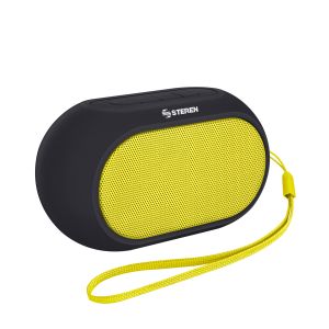 Mini bocina Bluetooth con cubierta rubber color amarillo