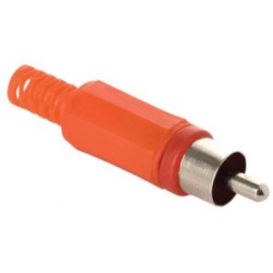 Plug de audio RCA, color rojo