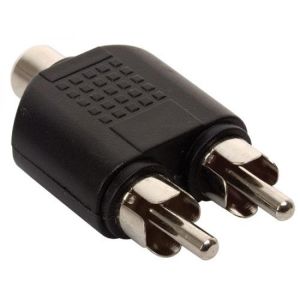 Adaptador de 2 plugs RCA a jack RCA