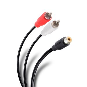 Cable RCA 2 plug a jack de 15 cm, ultradelgado