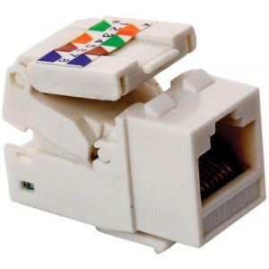 Jack RJ45 de 8 contactos a 90° CAT 5e, tipo Keystone