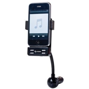 Transmisor FM automotriz 3 en 1 compatible con ipod y iphone. Ãšsalo también como base y cargador