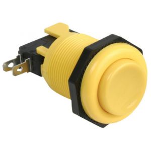 Micro switch con botón amarillo, para videojuegos o alarmas