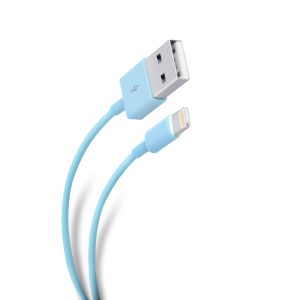 Cable ultra delgado USB a lightning, de 1 m color azul