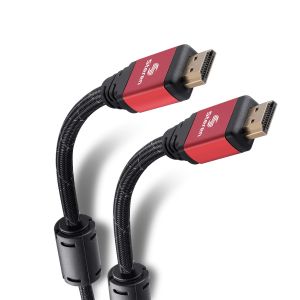 Cable Elite HDMI  con filtros de ferrita, de 90 cm Rojo