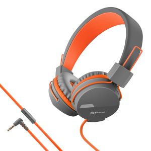 Audífonos manos libres con cable tipo cordón color Naranja