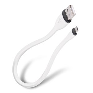 Cable ultra flexible USB a micro USB, de 25 cm-blanco