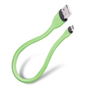 Cable ultra flexible USB a micro USB, de 25 cm-verde