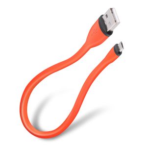 Cable ultra flexible USB a micro USB, de 25 cm-naranja