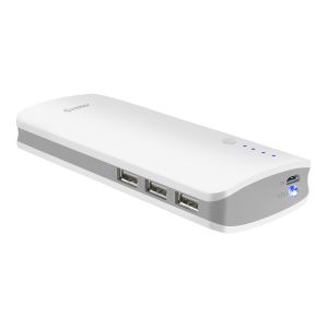 Power Bank de 10,000 mAh con 3 salidas USB y linterna LED