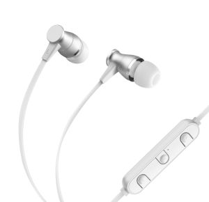 Audífonos Bluetooth* con sujeción de imán color blanco