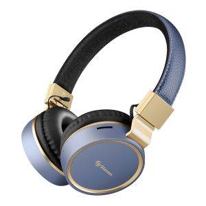 Audífonos de diadema Bluetooth* con reproductor microSD color azul