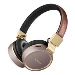 Audífonos de diadema Bluetooth* con reproductor microSD color cafe