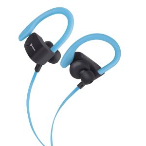 Audífonos Bluetooth Sport Free con cable plano color azul