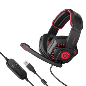 Audífonos USB para Gamers color rojo