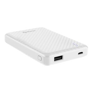 Power Bank de 5,000 mAh, texturizada color blanco