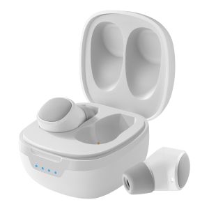 Mini audífonos Bluetooth FreePods True Wireless, blancos