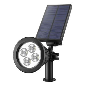 Reflector LED decorativo con panel solar y batería recargable, para exterior