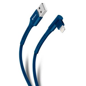 Cable USB a Lightning con conector a 90° de 1 m color azull