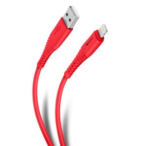 Cable USB a Lightning de 2 m color rojo