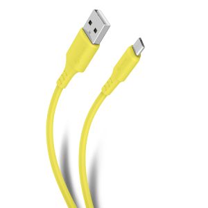 Cable USB a micro USB de 2 m color amarillo