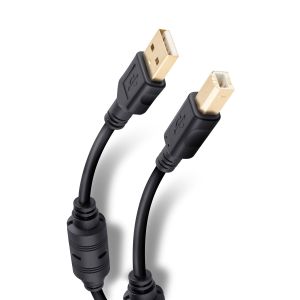 Cable Elite USB a USB tipo B de 3,6 m con conectores dorados