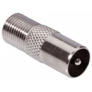 Adaptador con conector macho PAL a hembra de rosca tipo F