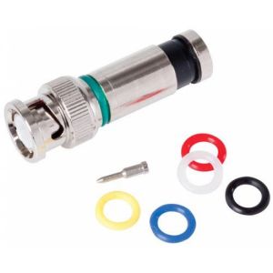 Conector macho BNC tipo PermaSeal-II para cable RG6