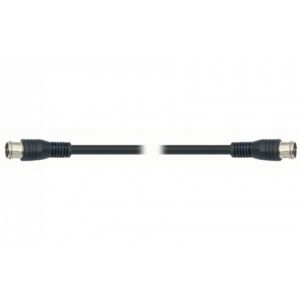 Cable coaxial RG59 con 2 conectores tipo "F" de presión, de 90 cm