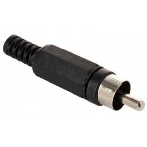 Plug de audio RCA, color negro