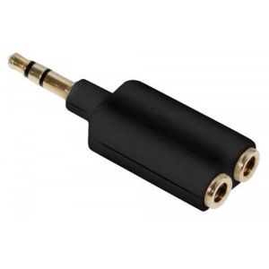 Adaptador elite de plug 3,5 mm a 2 jacks 3,5 mm, estéreo