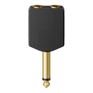 Adaptador elite de plug 6,3 mm a 2 jacks 6,3 mm, monoaural