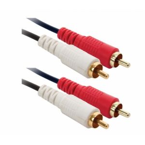 Cable 2 plug RCA a 2 plug RCA  de 1,8 m con conectores dorados