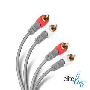 Cable reforzado 2 plug RCA a 2 plug RCA de 3,6 m