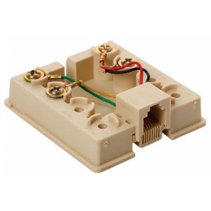 Conector jack telefónico con jack RJ11 de 4 contactos