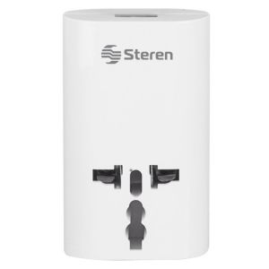 Adaptador universal de contactos, con cargador USB para viaje