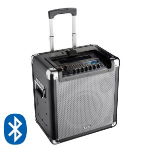 Amplificador Bluetooth portátil de 10", 1000 W PMPO con batería recargable