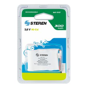 Pila telefónica recargable NiCd 3.6 V, 300 mAh