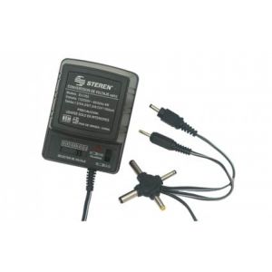 Convertidor de voltaje o eliminador con adaptador de 4 conectores, de 1,5 a 12 Vcc, 500 mA