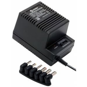 Convertidor de voltaje o eliminador con adaptador de 6 conectores, de 1,5 a 12 Vcc, 1 Amper