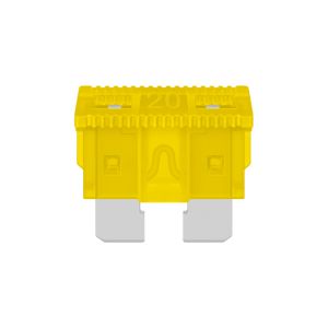 Fusible automotriz de 32 Vcc  20 A, amarillo