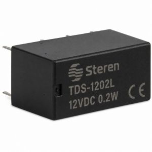 Relevador compacto de 2 polos, 2 tiros (DPDT) y bobina de 12 Vcc