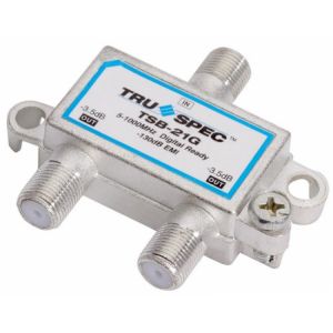 Splitter de 2 salidas, 75 Ohms, 1 GHz, con caja soldada