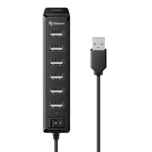 HUB USB de 7 puertos, con placa protectora deslizable