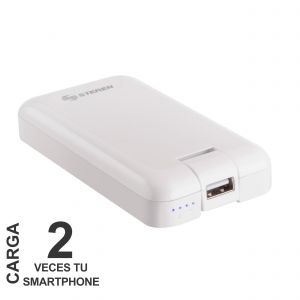 Power Bank para smartphones de 6,000 mAh con ventosas
